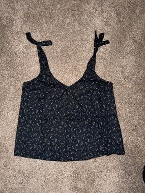 Universal Thread Navy Floral Tie-Strap Camisole
